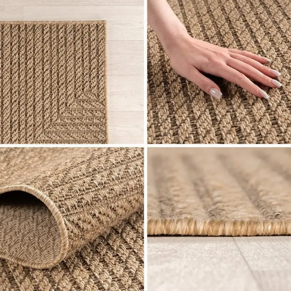 Buitenkleed Timber Style Jute Beige - 240x340 CM