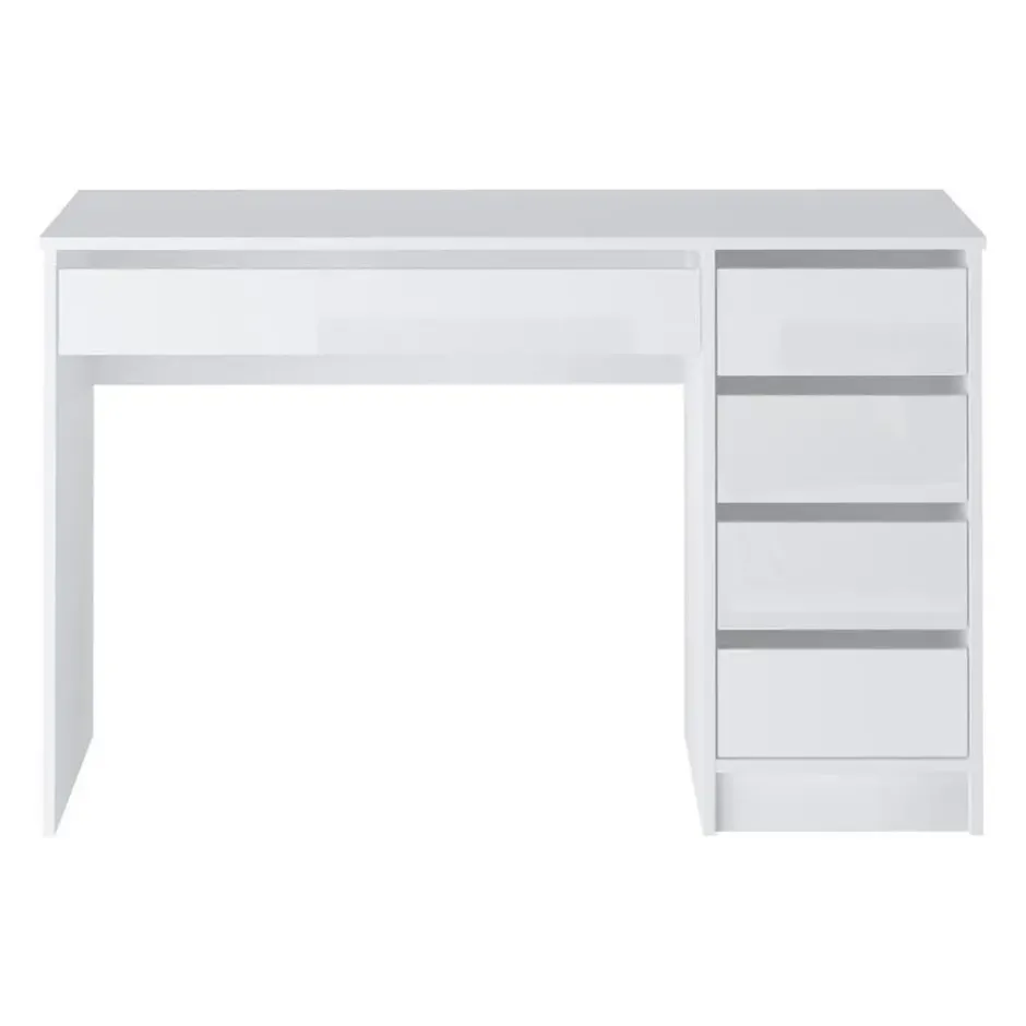 Bureau JENEMI - 120 cmx55 cmx76 cm - Wit Hout paneel