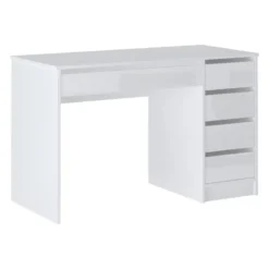 Bureau JENEMI - 120 cmx55 cmx76 cm - Wit Hout paneel