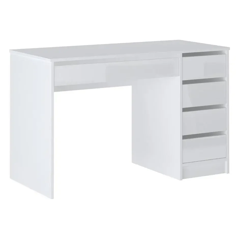 Bureau JENEMI - 120 cmx55 cmx76 cm - Wit Hout paneel