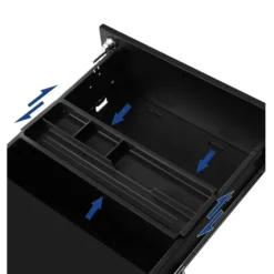 Bureau Ladeblok verrijdbaar Incl. Slot - 55x45x39cm - Zwart