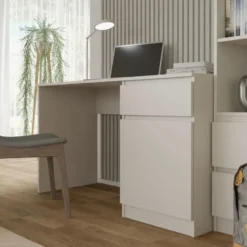 Bureau MAJA 130 cm kasjmier met lade en kast