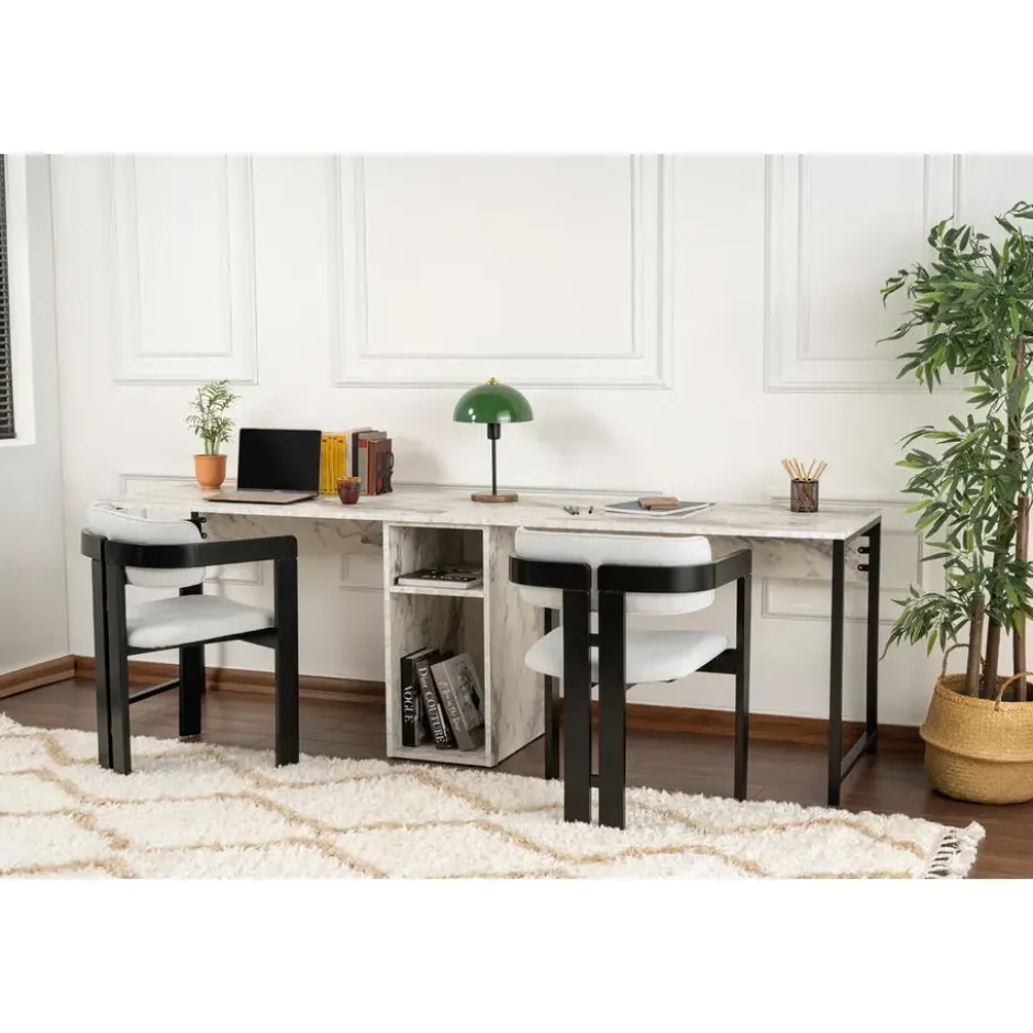Bureau Marmerlook - 240x60x74cm - Twin