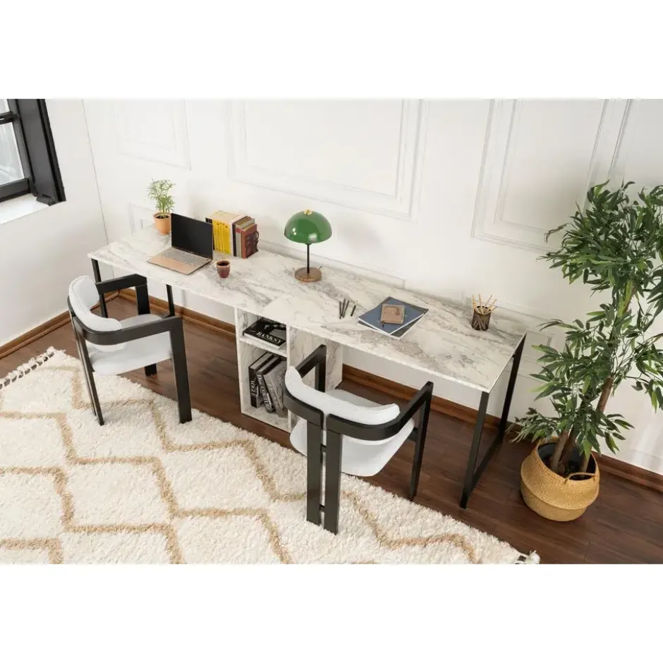 Bureau Marmerlook - 240x60x74cm - Twin