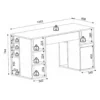 Bureau MELAVA - 145.3 cmx59.6 cmx74.4 cm - Natuurlijk licht Wit Hout paneel