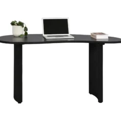 Bureau Nika - zwart - 75x160x80 cm