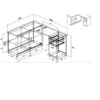 Bureau NORWY - 150 cmx120 cmx75 cm - Natuurlijk licht Wit Hout paneel