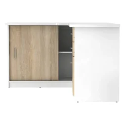 Bureau NORWY - 150 cmx120 cmx75 cm - Natuurlijk licht Wit Hout paneel