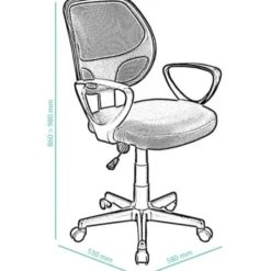 Bureaustoel Buritos - Solide, Verstelbaar en Ergonomisch - Roze