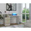 Bureau ZACHARIE - 138 cmx60 cmx82.5 cm - Natuurlijk licht Wit Hout paneel