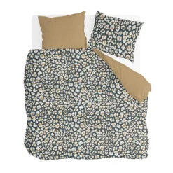 Byrklund - Dekbedovertrek Lazy Leopard - 240x220 cm - Okergeel