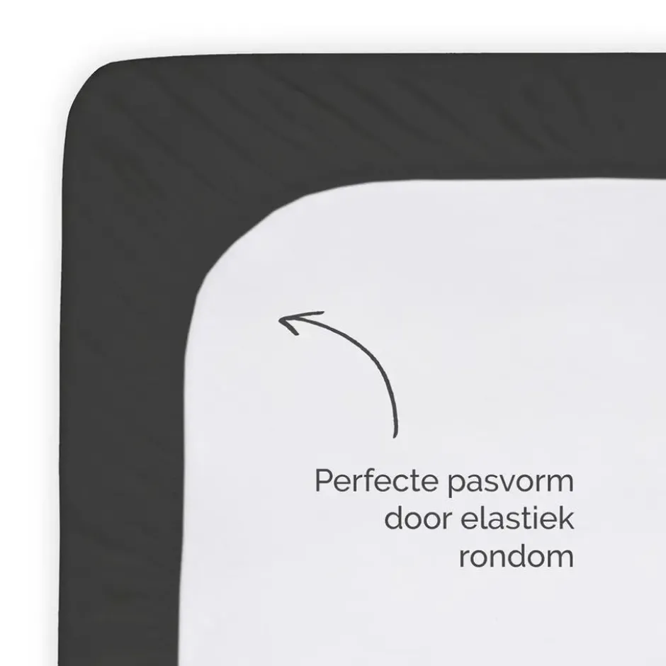 Byrklund - Hoeslaken Jersey - 140x200 cm - Antraciet