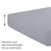 Byrklund - Hoeslaken Jersey - 90x200 cm - Licht Grijs