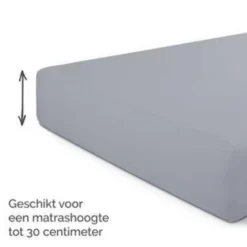 Byrklund - Hoeslaken Jersey - 90x200 cm - Licht Grijs
