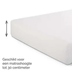 Byrklund - Hoeslaken Katoen - 180x200 cm - Wit