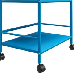 Cache - Metalen rolwagen blauw