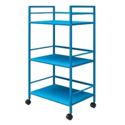 Cache - Metalen rolwagen blauw