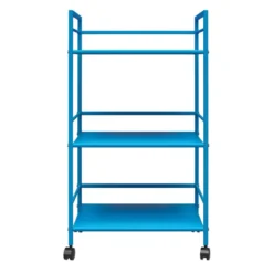 Cache - Metalen rolwagen blauw
