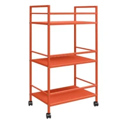 Cache - Metalen rolwagen oranje