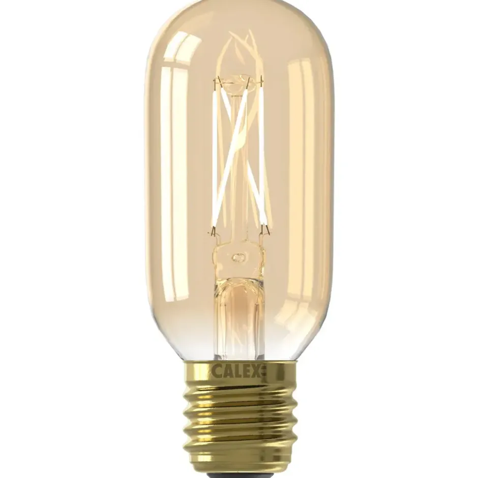 Calex LED buislamp - T45 - goudkleur - E27 - 3,5W - 250LM - dimbaar