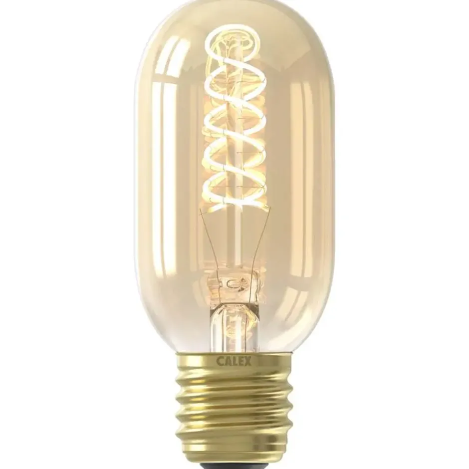 Calex LED buislamp - T45 - goudkleur - E27 - 3,8W - 250LM - dimbaar