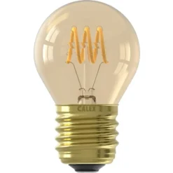 Calex LED kogellamp - goudkleur - E27 - 2,5W - 136LM - dimbaar