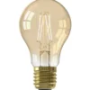 Calex LED standaardlamp - goudkleur - E27 - 4,5W - 470LM - dimbaar