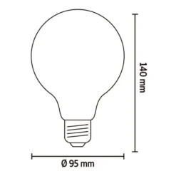 Calex Smart LED - globelamp - goudkleur - G95 - E27 - 7W - 806LM - dimbaar