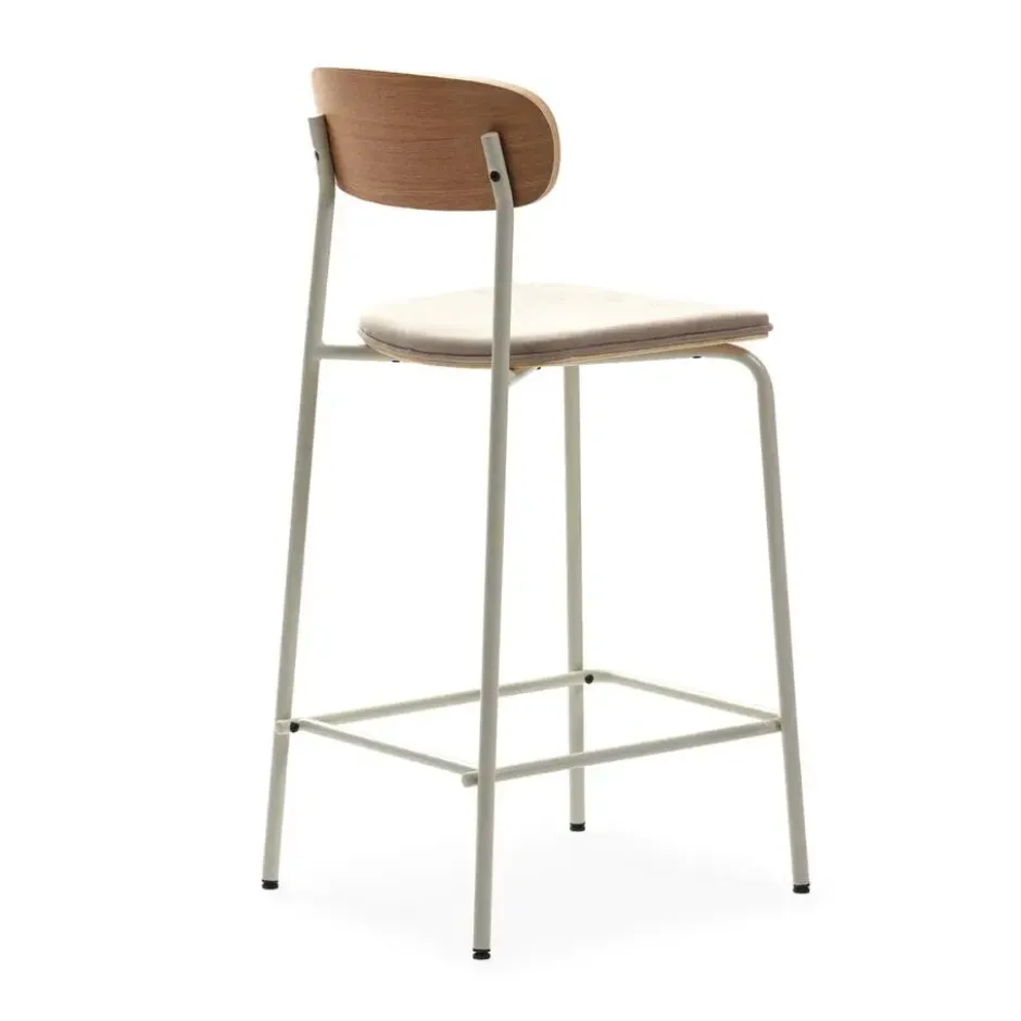 Calicosy - ADRIANA Set van 2 krukken - Grijs - 48x42x66 cm