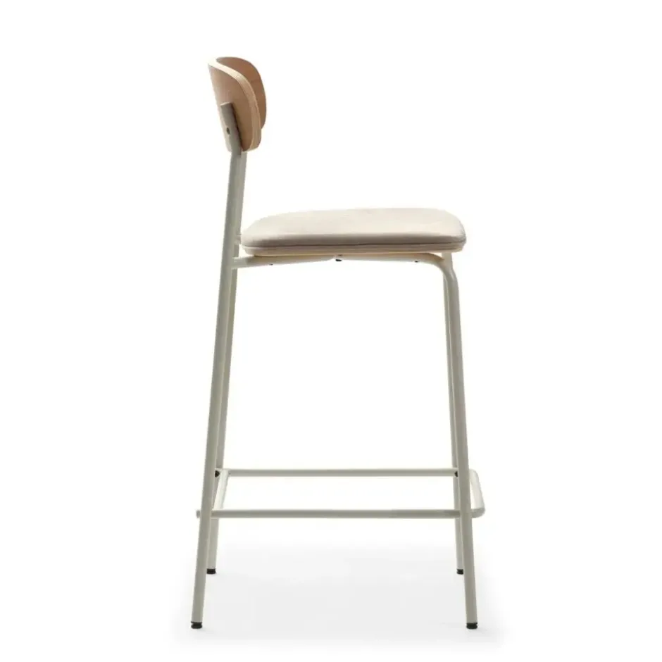 Calicosy - ADRIANA Set van 2 krukken - Grijs - 48x42x66 cm