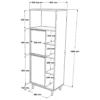 Calicosy - Badkamerkast met 2 deuren - 35,5x60x161,6 cm
