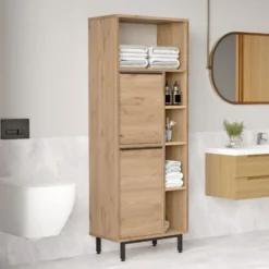 Calicosy - Badkamerkast met 2 deuren - 35,5x60x161,6 cm