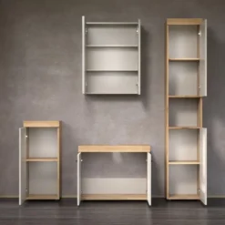 Calicosy - Badkamermeubelset ELLIE - beige 164x34x184 cm