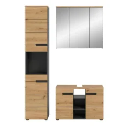 Calicosy - Badkamermeubelset ENO - Licht hout 133x34x193 cm