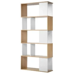 Calicosy - Boekenkast Woonkamer - Wit - 29,5x80x173,5 cm