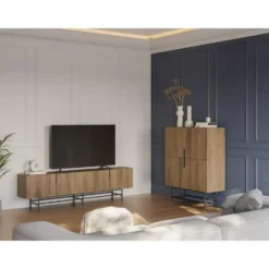 Calicosy - Buffetkast RIMA - donker hout 100x40x128 cm