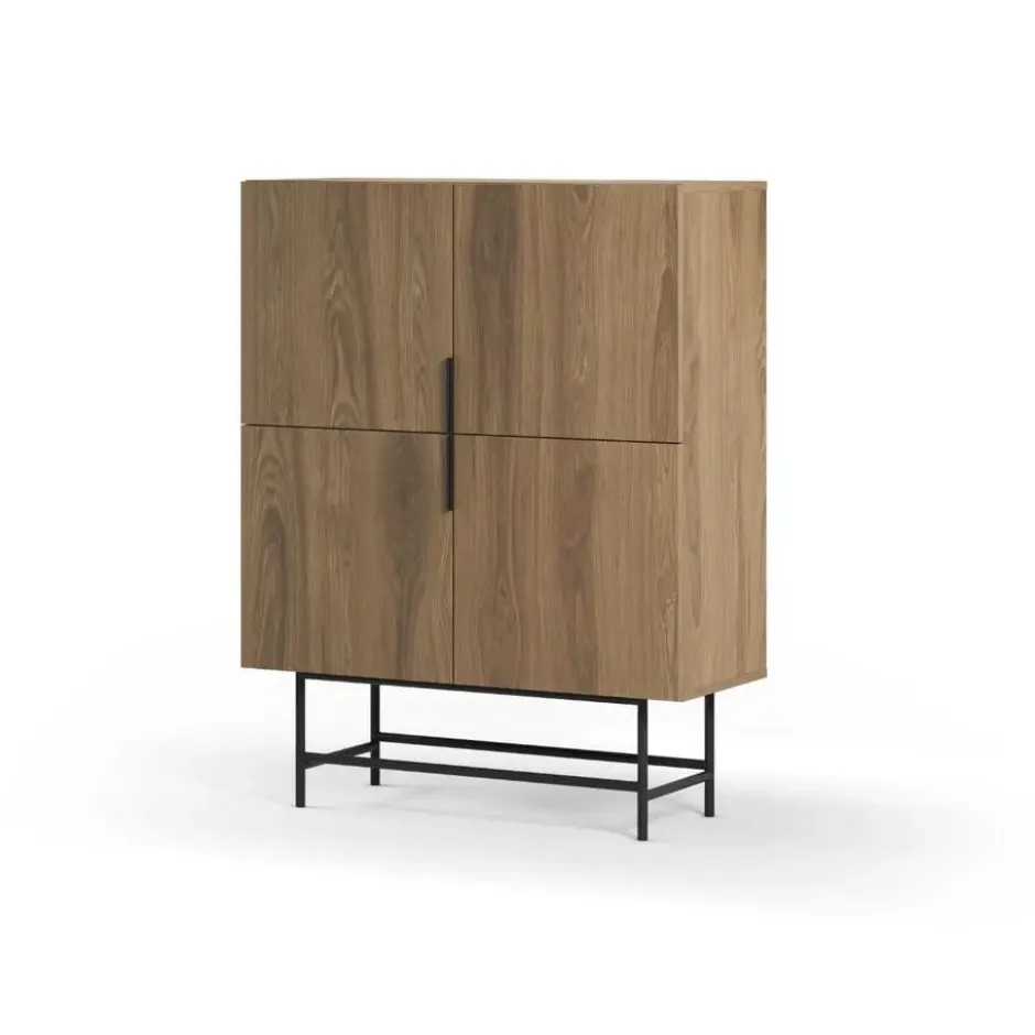 Calicosy - Buffetkast RIMA - donker hout 100x40x128 cm