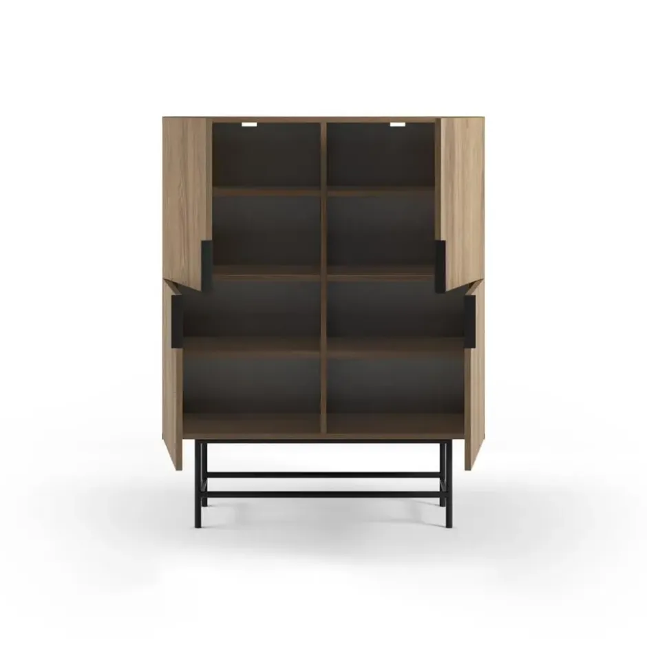 Calicosy - Buffetkast RIMA - donker hout 100x40x128 cm