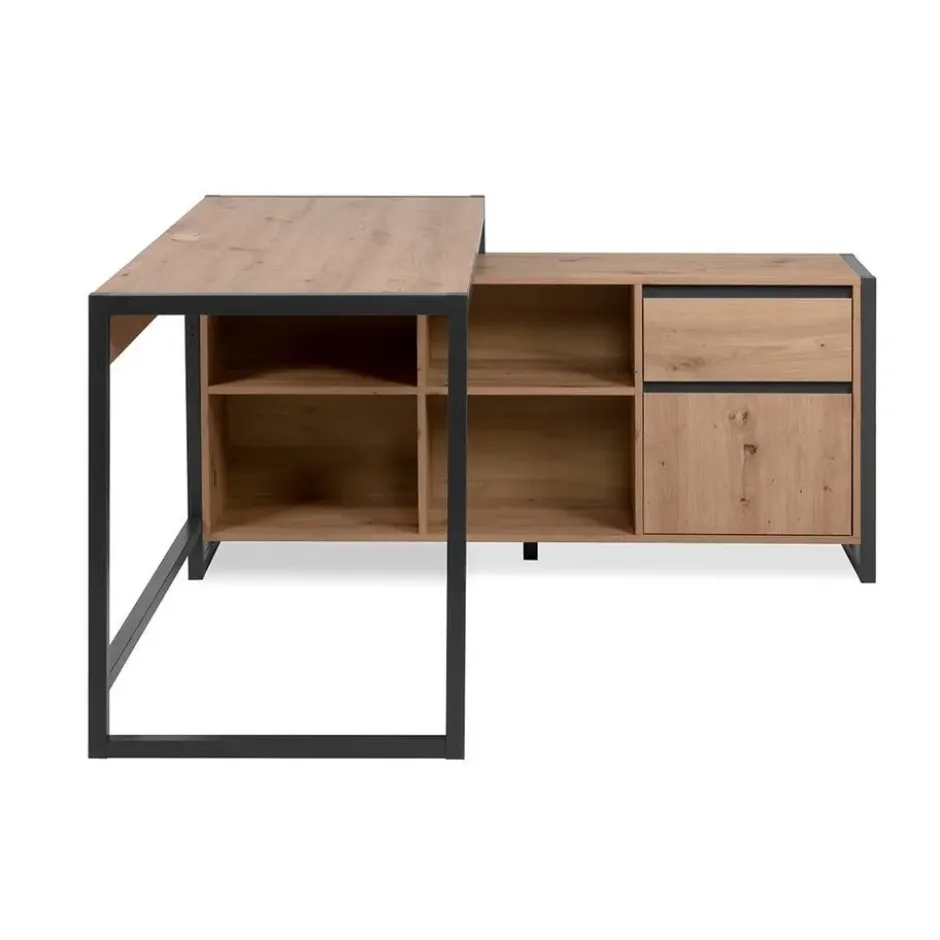 CALICOSY - Bureau PRAGUE - Licht hout - 75x139x139 cm