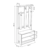 CALICOSY - CHESTER Meubel met 3 planken - Wit - 36x90x180 cm