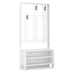 CALICOSY - CHESTER Meubel met 3 planken - Wit - 36x90x180 cm