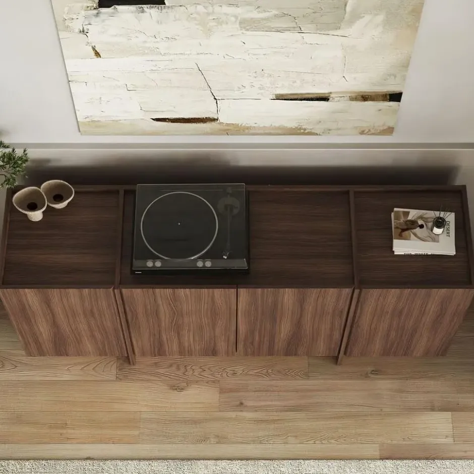 Calicosy - Dressoir ARVEN - Walnoot - 180x45x80 cm