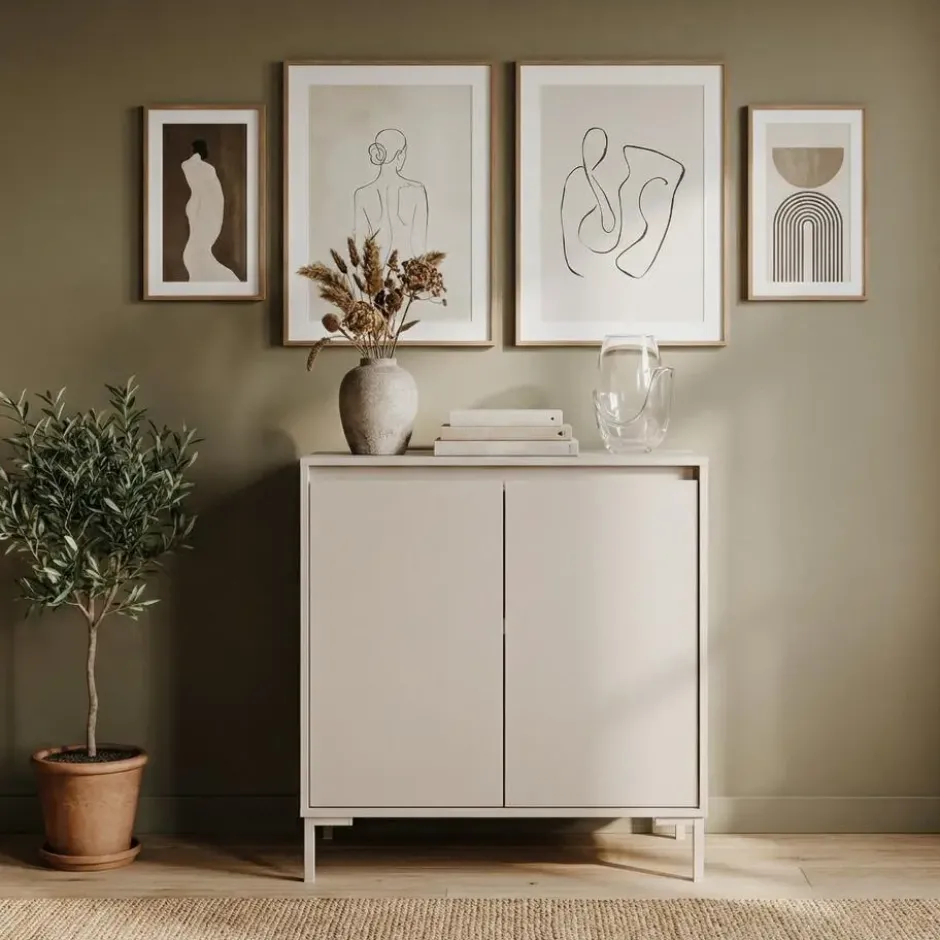 Calicosy - Dressoir NERIO - beige taal 81x40x87 cm