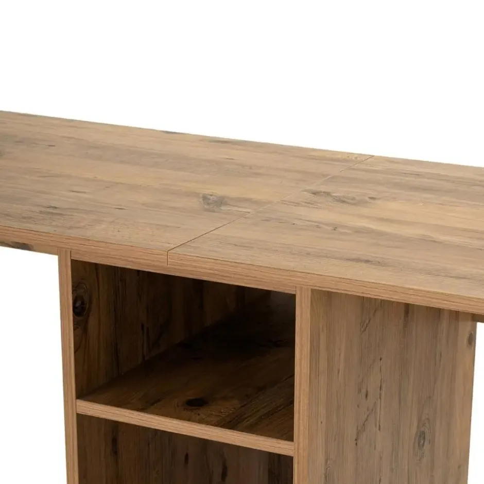 CALICOSY - Dubbel bureau TWIN - Zwart - 74x240x60 cm