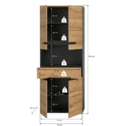 Calicosy - Dubbele ENO - Licht hout 76x34x193 cm
