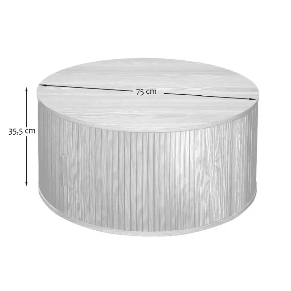 Calicosy - ERNEST Salontafel - Licht hout - 75x75x35,5 cm