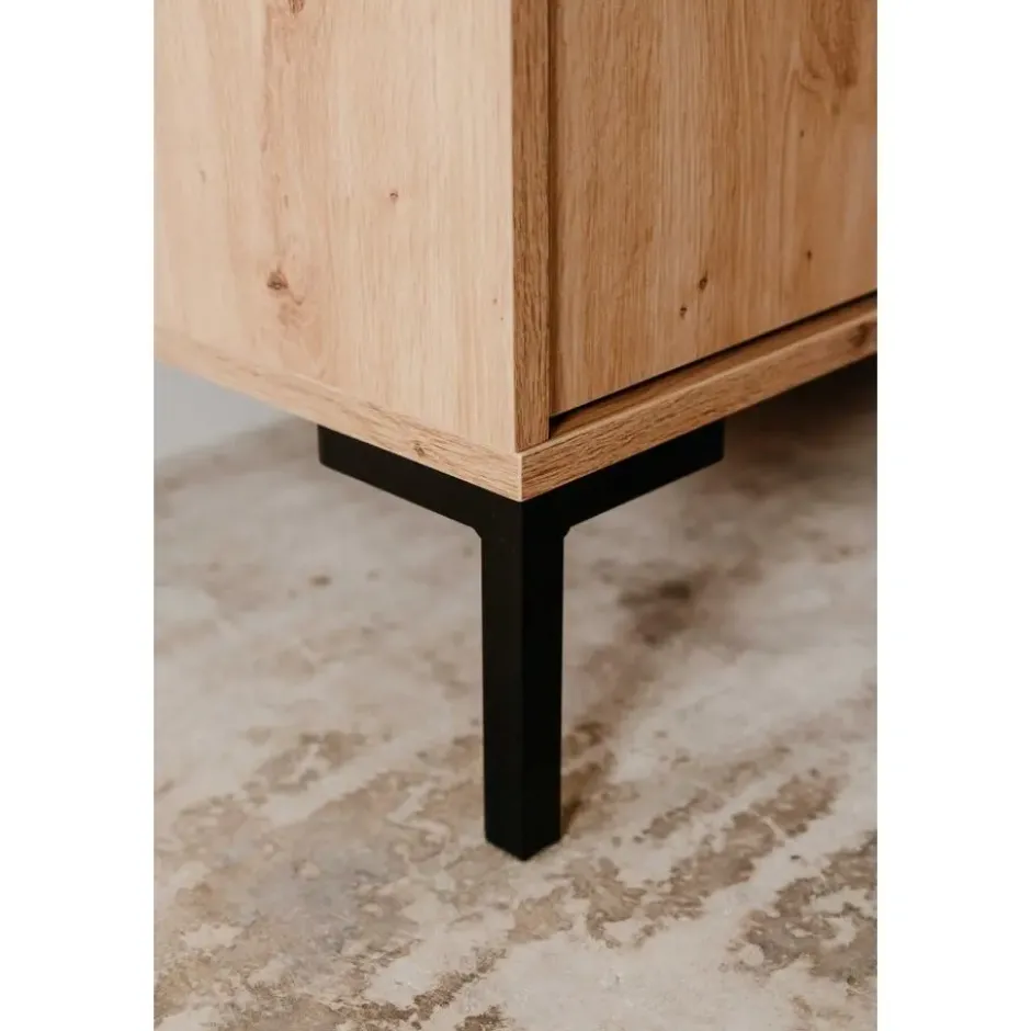 Calicosy - Hoge Buffetkast 2 Deuren Plock - 40x81x139 cm