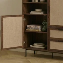 Calicosy - Hoge kast JETSON - Donker hout 100x39,5x120 cm