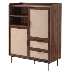 Calicosy - Hoge kast JETSON - Donker hout 100x39,5x120 cm
