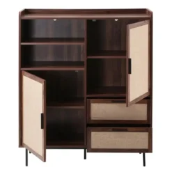 Calicosy - Hoge kast JETSON - Donker hout 100x39,5x120 cm